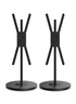 LE01 Black, Stereo pair with stands