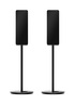 LE02 Black, stereo pair with stands