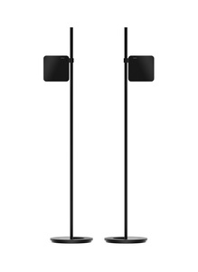 LE03 White, stereo pair with stands